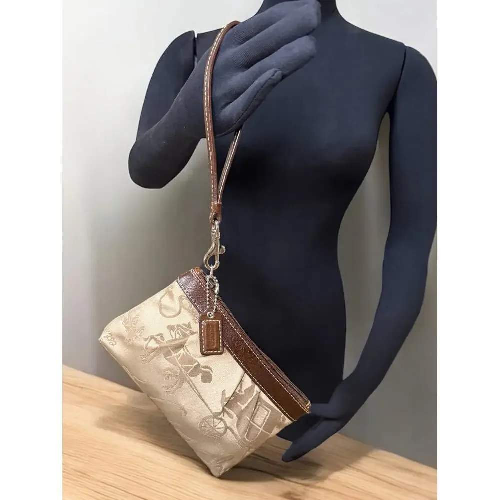 Y2K Coach F14888 1941 Horse & Carriage Flap Bag & Pleated Wristlet
